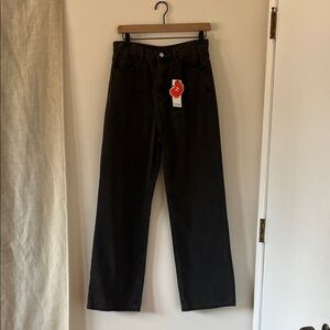 Cider Washed Black Straight Leg Women's Jeans